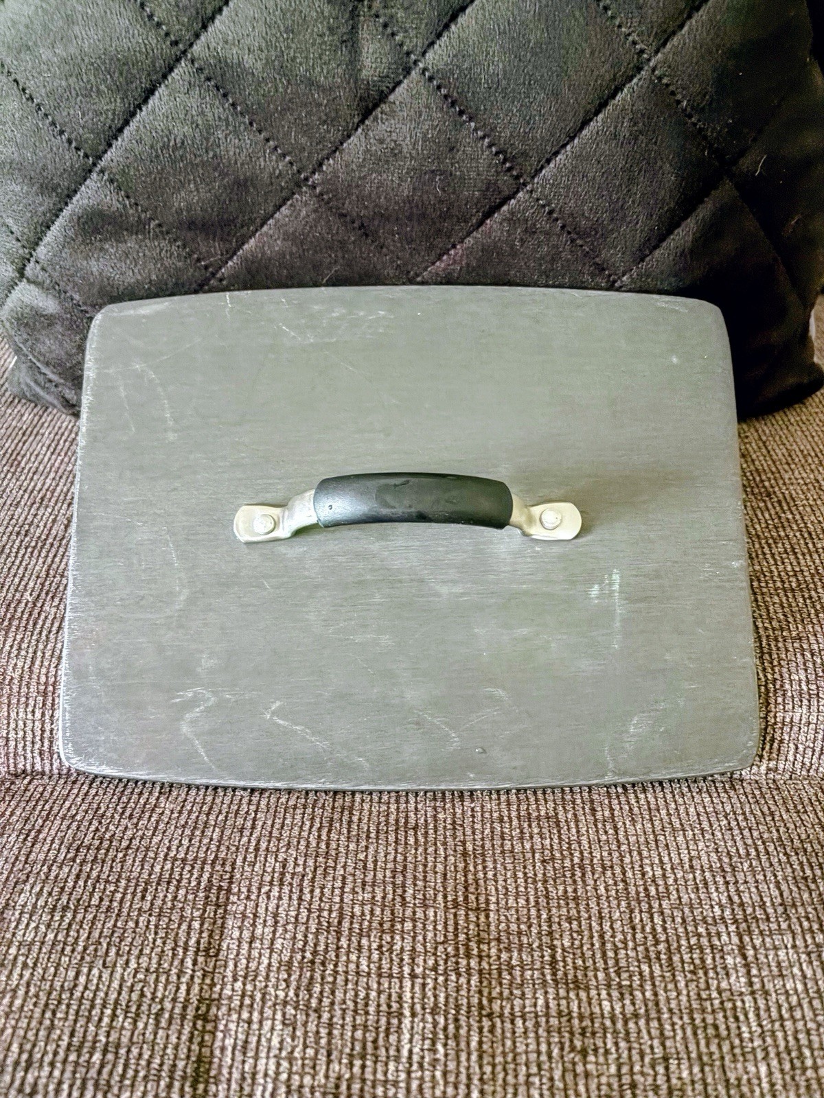 Rubber Handle, Non Stick, Cast Iron Panini Steak, Burger, Meat Press, 10 x 8 gallery
