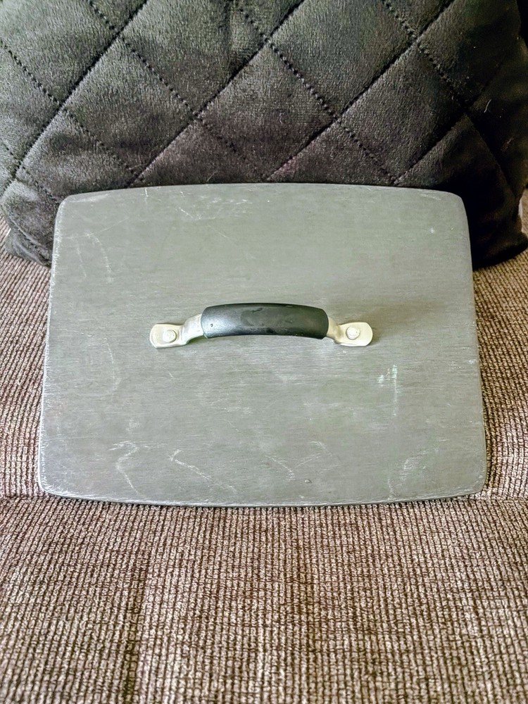 Rubber Handle, Non Stick, Cast Iron Panini Steak, Burger, Meat Press, 10 x 8
