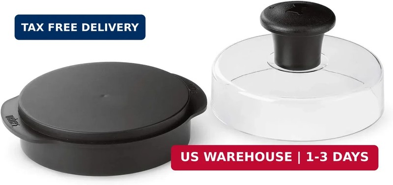 Weber Original Burger Press, Black - Creates Perfect Flat 1/4 lb & 1/2 lb Pattie gallery