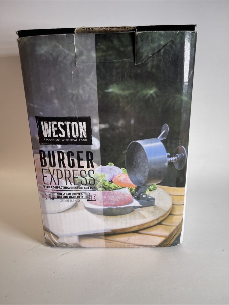 Weston Hamburger Press Makes 4 1/2" Single Patty Adjustable Non-Stick