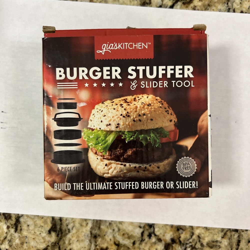 Hamburger Press Gourmet Burger Maker Stuffer And Slider Tool NEW