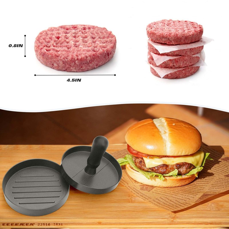 Burger Press 200 Patty Papers Aluminum Burger Press Patty Maker Meat Beef Che... gallery