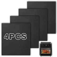 4 Pack for CHEFMAN 12Qt Air Fryer Liners, Heat 12.5 x 8.5 inches, Black