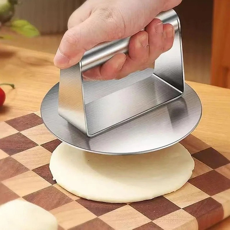 Stainless Steel Burger Press 5.51 Inch round Burger Smasher Heavy-Duty Smash gallery