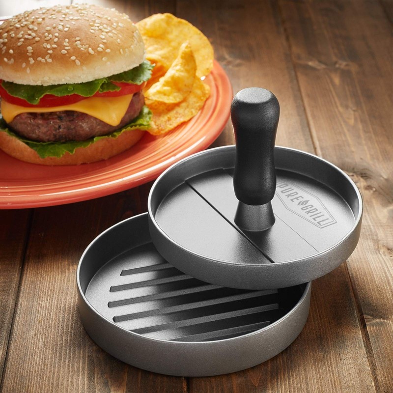 Pure Grill Burger Press - Aluminum BBQ Patty Maker with 100 Wax Papers for Gr... gallery