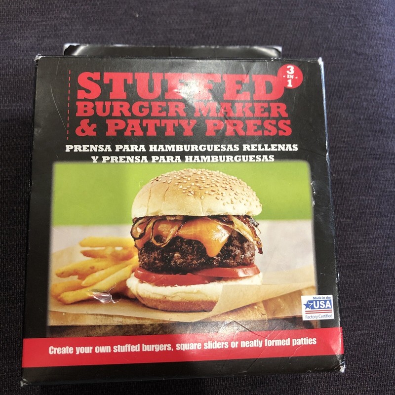 3 In 1 Stuffed Burger Maker & Patty Press (square/ round) USA Made! gallery