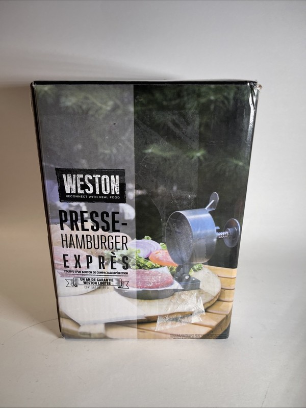 Weston Hamburger Press Makes 4 1/2" Single Patty Adjustable Non-Stick gallery