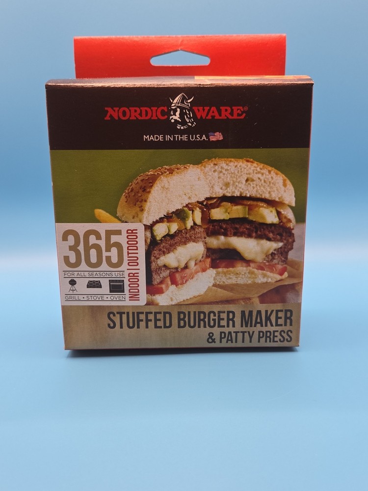 Nordic Ware 3 In 1 Stuffed Burger Maker And Patty Press Made in USA