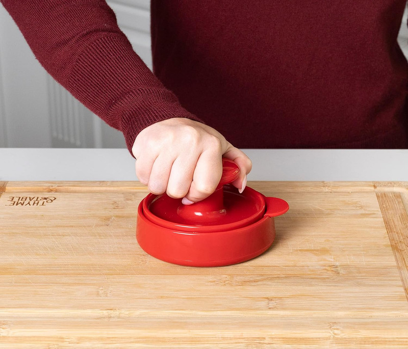 Joie Burger Press and Patty Maker, LFGB Approved and BPA Free, One Size, Red gallery