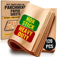 Quarter Sheet Pans 8×12 Inch 8″ x 12″ – 120 Pack, Unbleached Natural Brown