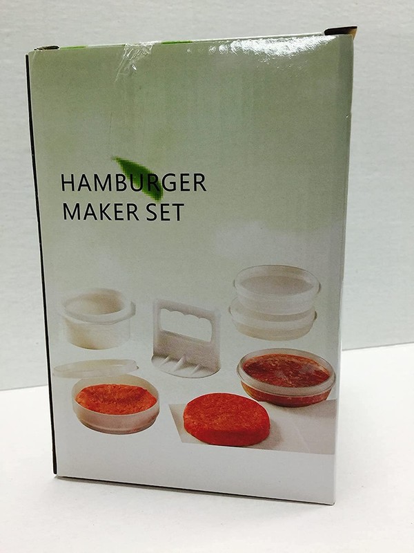 Hamburger Press Patty Maker Freezer 4 Containers with gallery