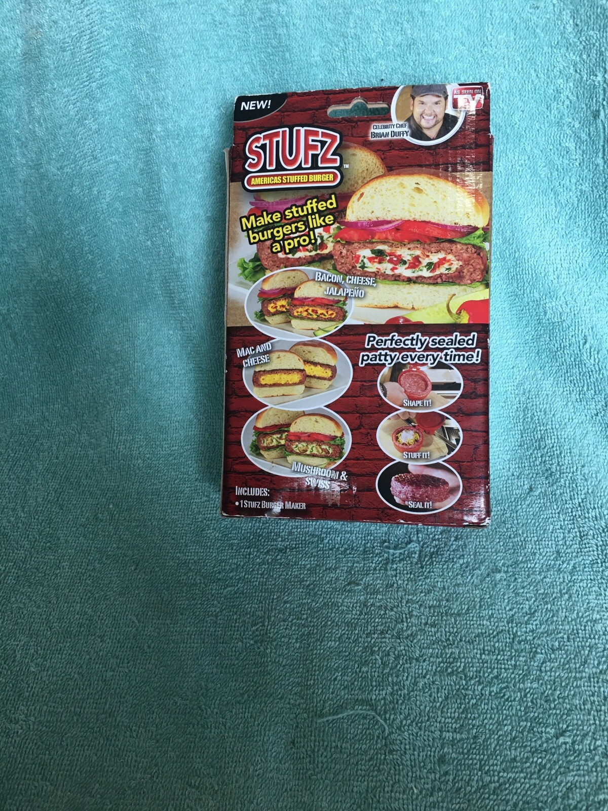 Stufz Stuffed Hamburger Press Patty Maker Open box Never Used gallery