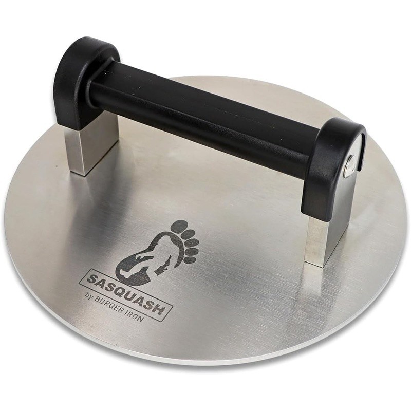 Heavy Duty Stainless Steel Burger Press 8 Inch Smashing Power Easy Clean Handle gallery