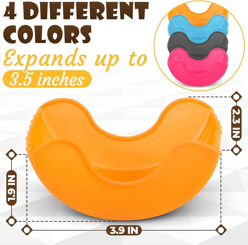 4 Pcs Reusable Silicone Hamburger Holder Retractable Touch-Free Burger Clip gallery