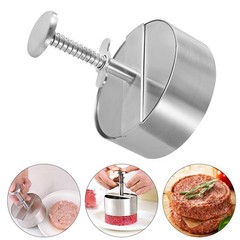 Manual Stainless Steel Burger Press for Juicy Patties Easy Kitchen Use