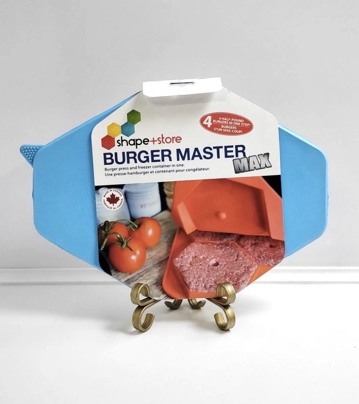 Shape+Store Burger Master Max Burger Press Freezer Tray Mold BPA Free Red NEW gallery