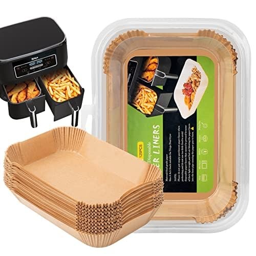 MooManGoo Air Fryer Disposable Liners, 8.6*5.5"Rectangle-300 PCS, Wood