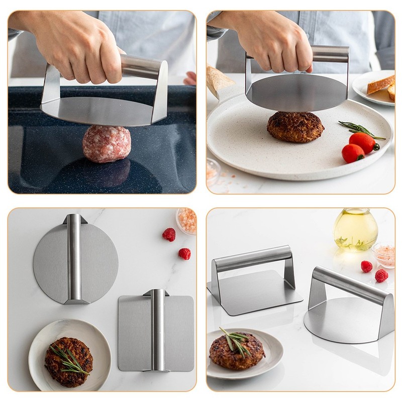 2 Pcs Kitchen Burger Patty Maker Adjustable Diameter Press Gadget gallery