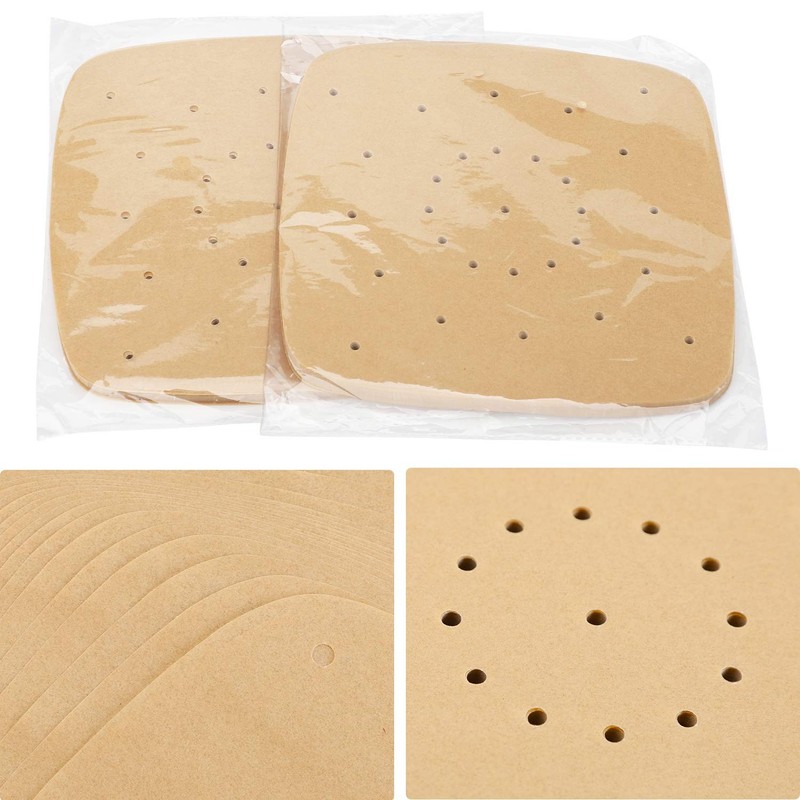Beasea Air Fryer 8 Inch Parchment Liners, 200pcs 8 Inch, Unbleached gallery