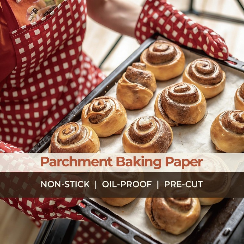 Unbleached Parchment Paper for Baking, 200Pcs,9x13 In, Precut 9*13in, Yellow gallery