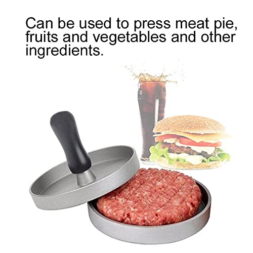 AMZCHEF BURGER MAKER ALUMINUM DIE CASTING BURGER PRESS NON STICK - BLACK/SILVER gallery