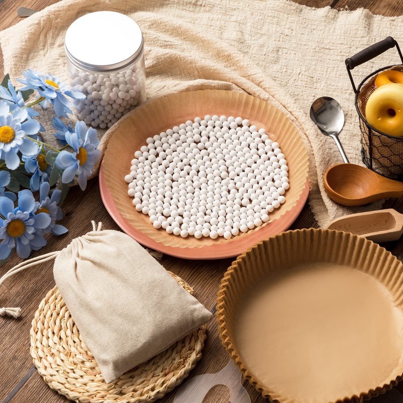 1 Pack 2 lb White Pie Weights for Baking Crust Reusable 7.87 inches, gallery