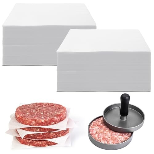 3000 Non-Stick Hamburger Patty Paper Squares 5.5"x5.5" for Food Prep & Baking gallery