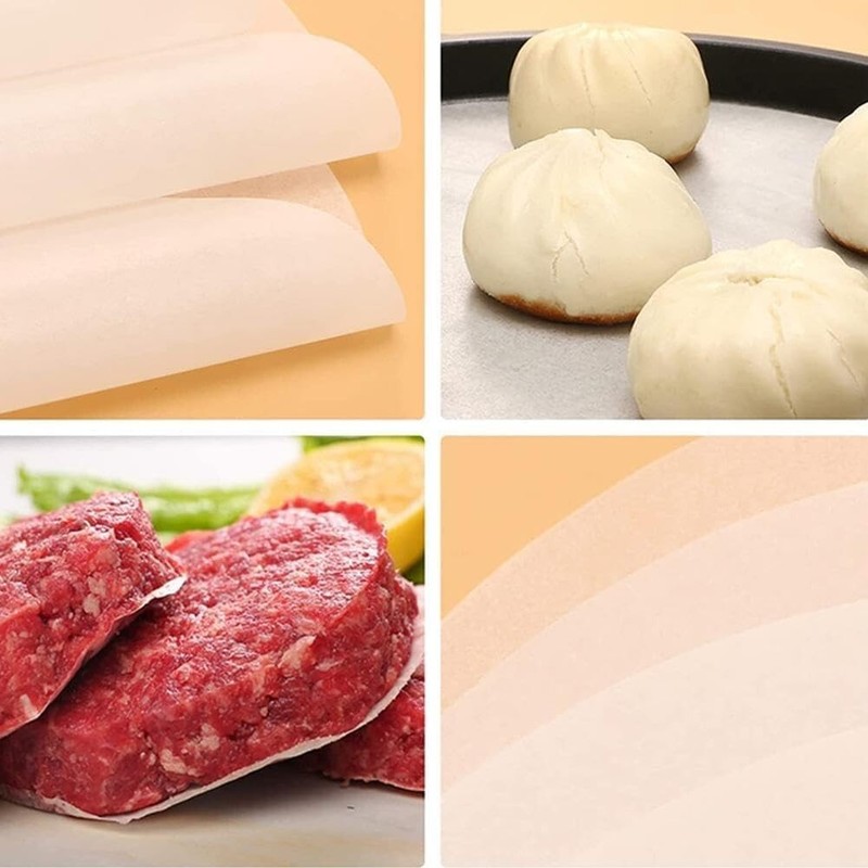 50pcs Hamburger Patty Non-Stick Round Paper for Baking Patty Burgers, Cakes gallery