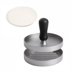 Aluminum Burger Press with Non-Stick and 150 Patty Wax Paper for Outdoor, Kitche