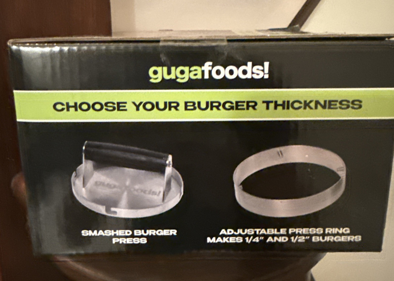 GugaFoods Adjustable Burger Press Stainless Steel Hamburger Smashed Burger Press gallery