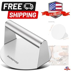 Upgraded 304 Stainless Steel Smash Burger Press 5.5 inch Burger Smasher Hambu…