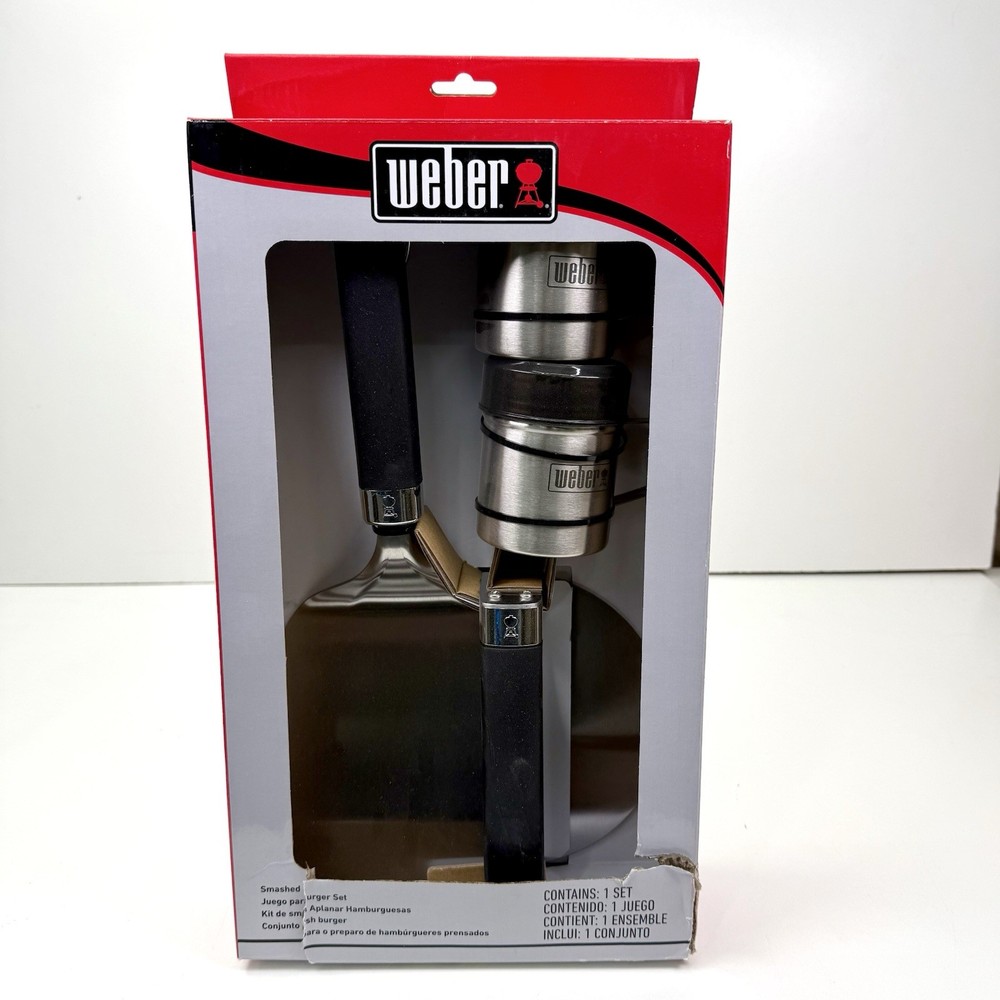 Weber Smashed Burger Combo Kit Set Stainless Steel NEW
