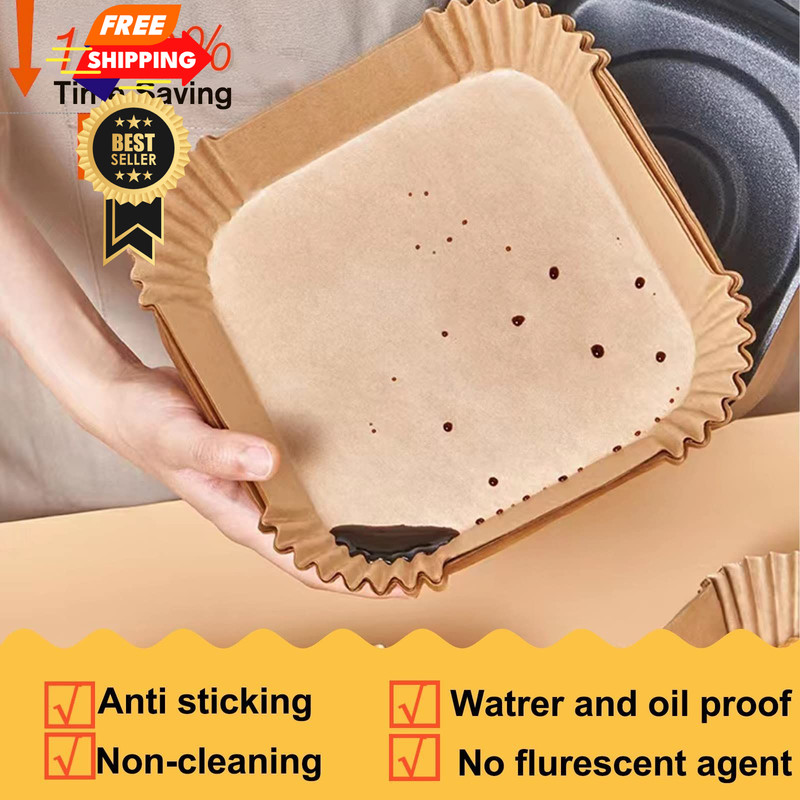 Air Fryer Liners Disposable 9 Inch, 9 inch 9" Square 125 pcs gallery