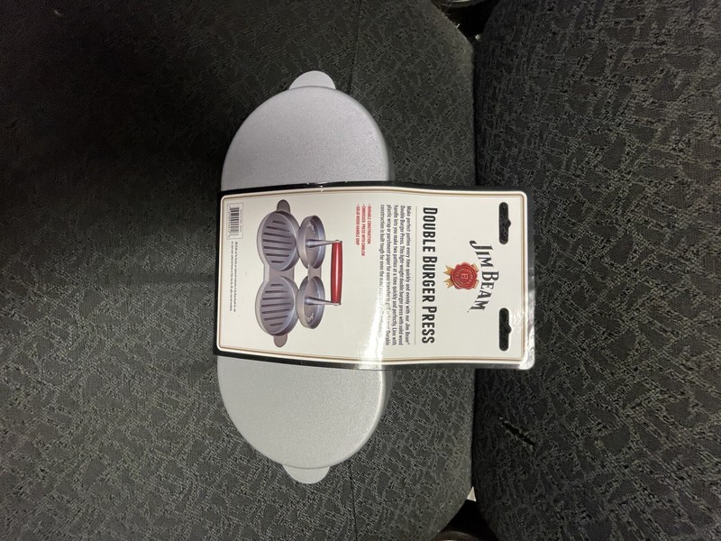 Jim Beam Non Stick Heavy Duty Aluminum Double Burger Grilling Patty Press JB0169 gallery