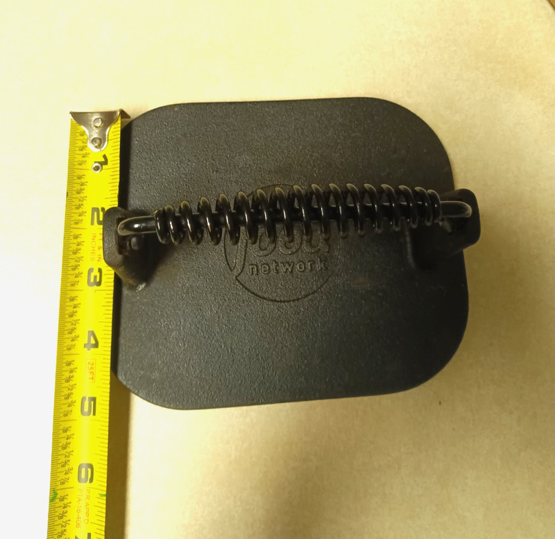 Cast Iron Grill Press FOOD NETWORK 6” Wide Searing Meats Cooking Kitchen gallery