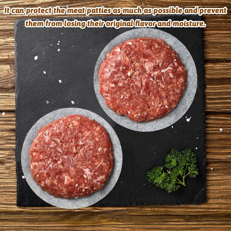 Round Hamburger Patty Papers 4.5 Inch Non-Stick Sheets for Baking and Freezing gallery