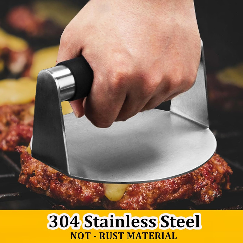 4PCS Grill Accessories for Blackstone, Stainless Steel Smash Burger Press Kit, I gallery