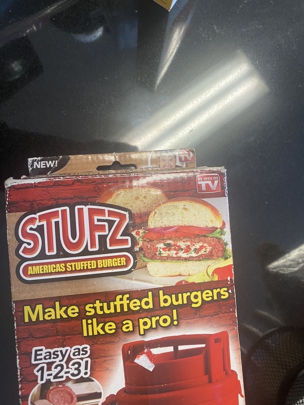 STUFZ Burger Stuffer Hamburger Maker Stuffed Patty Press BBQ As Seen On TV! gallery