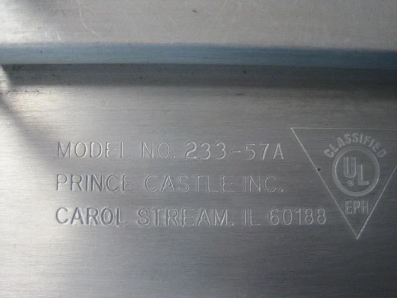 PRINCE CASTLE 233-57A COMMERCIAL MEAT/BURGER PRESS 23" x 6" NEW REASTURANT gallery