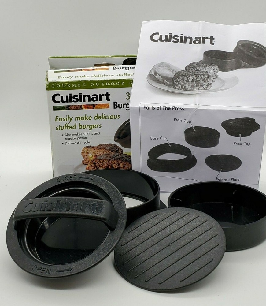 Cuisinart 3-in-1 Burger Press For Outdoor Grilling New