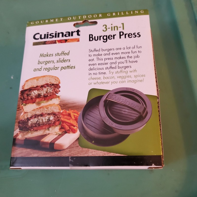 Cusinart 3-in- 1 Burger Press In Box Unused,new Old Store Stock Vintage gallery