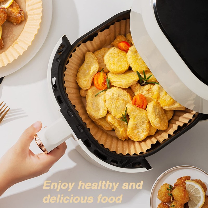 Ailun Air Fryer Paper Liners 8inch, 100PCS Non-Stick 8"Round-100PCS, Brown gallery