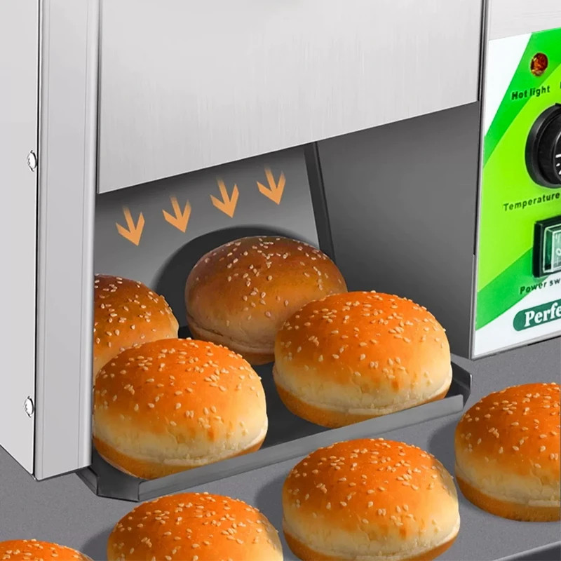 2000W Electric Bun Toaster of Hamburger Bread with Conveyor gallery