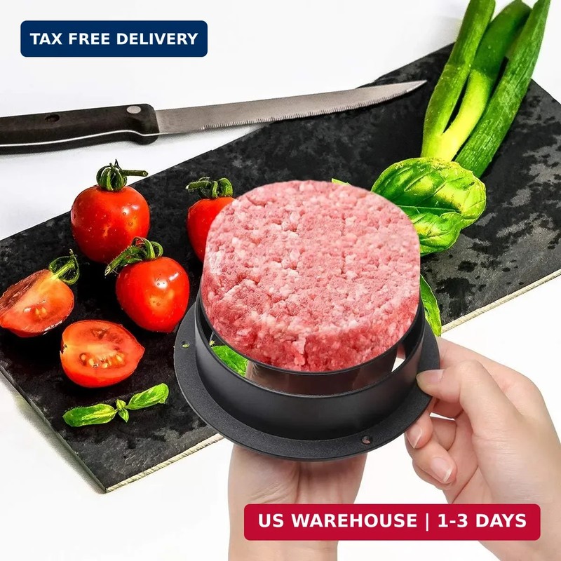 Luxiv 3 in 1 Burger Press, Hamburger Patty Maker Stuffed Burgers Press with 100p gallery