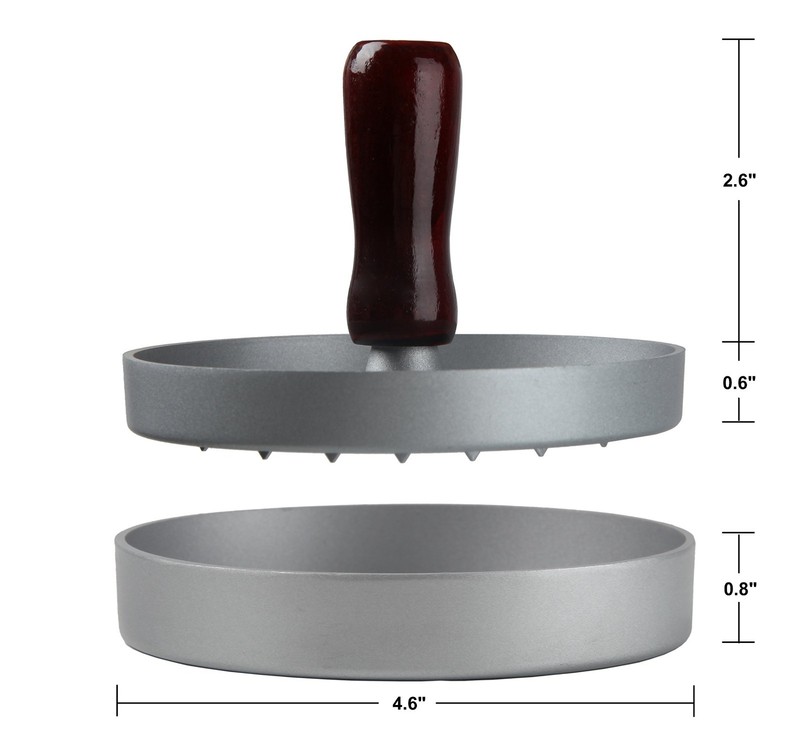 Aluminum Burger Press Patty Maker, Wooden Handle plus 1,000 Non Stick WAX Papers gallery
