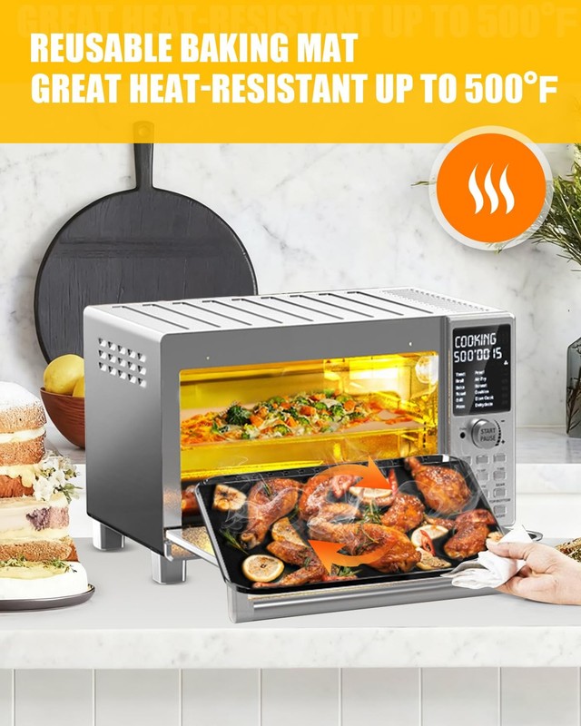 134PCs Air Fryer Liners For Nuwave Bravo XL Pro 30QT, Burlywood+Black gallery