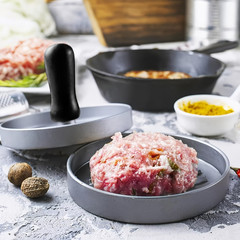 1Pc Non-Stick Coating Burger Press, Ergonomic Textured Handle, Even Patty Shapin