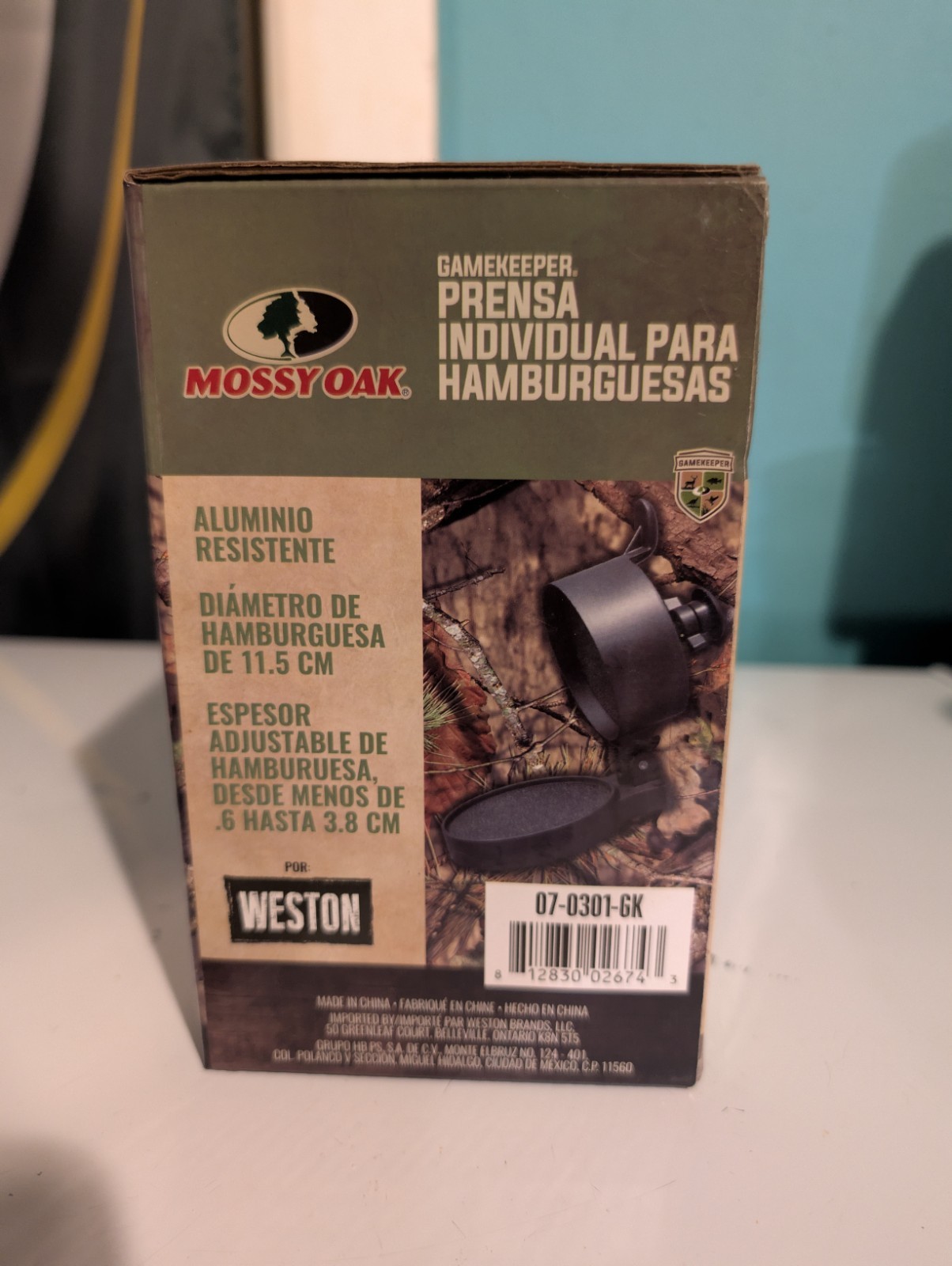 MOSSY OAK Gamekeeper Single Burger Press ~ Heavy Duty, Adjustable, New gallery