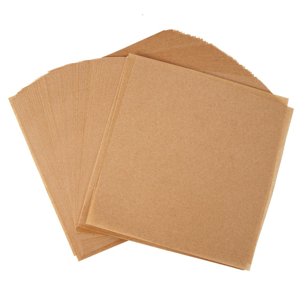 Putmhim 200Pcs 6 x 6 In Hamburger Patty Paper, small size, wood color