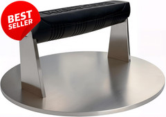 Stainless Steel Burger Press 3.25lb 8in Steak Weight BBQ Grill Tool – US